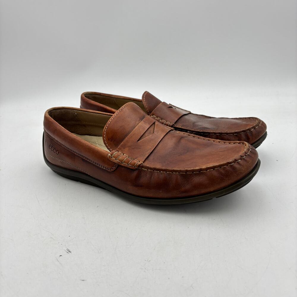 Ecco Leather Penny Loafer Slip On Dress Casual Men's Shoes 45 US (11-11.5)
